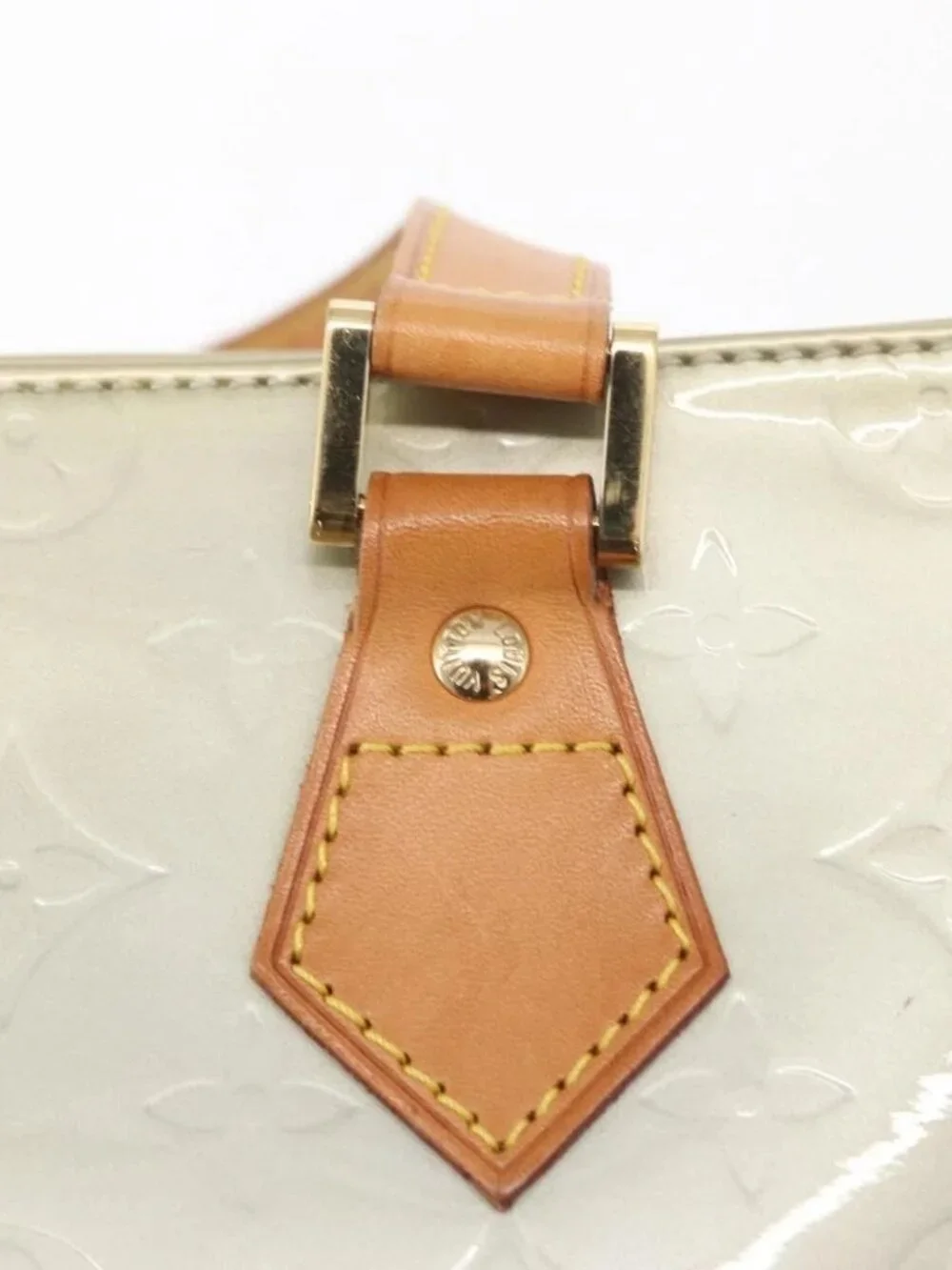 LOUIS VUITTON Monogram Vernis Houston Hand Bag Gris M91053 LV Auth 157738 - Picture 11 of 16